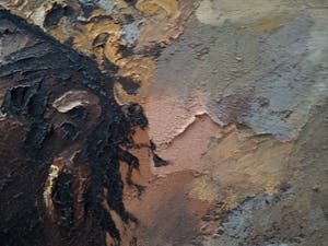 Niet of onleesbaar gesigneerd - Twee moderne Afrikaanse portretten kopen? Bied vanaf 1!