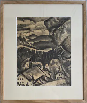 Leo Gestel - Dorpsgezicht in heuvellandschap kopen? Bied vanaf 525!