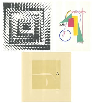 Arturo Bonfanti - e.a: Lot van drie werken: Geometrische Composities kopen? Bied vanaf 29!
