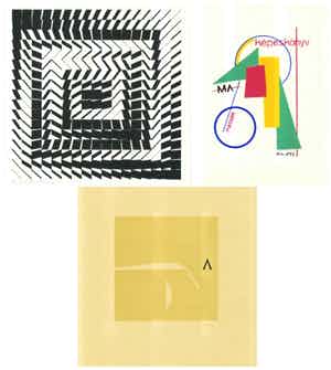 Arturo Bonfanti - e.a: Lot van drie werken: Geometrische Composities verkocht voor € 29!