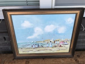 Henk Poeder - Vrolijk Strandgezicht bij Scheveningen kopen? Bied vanaf 100!