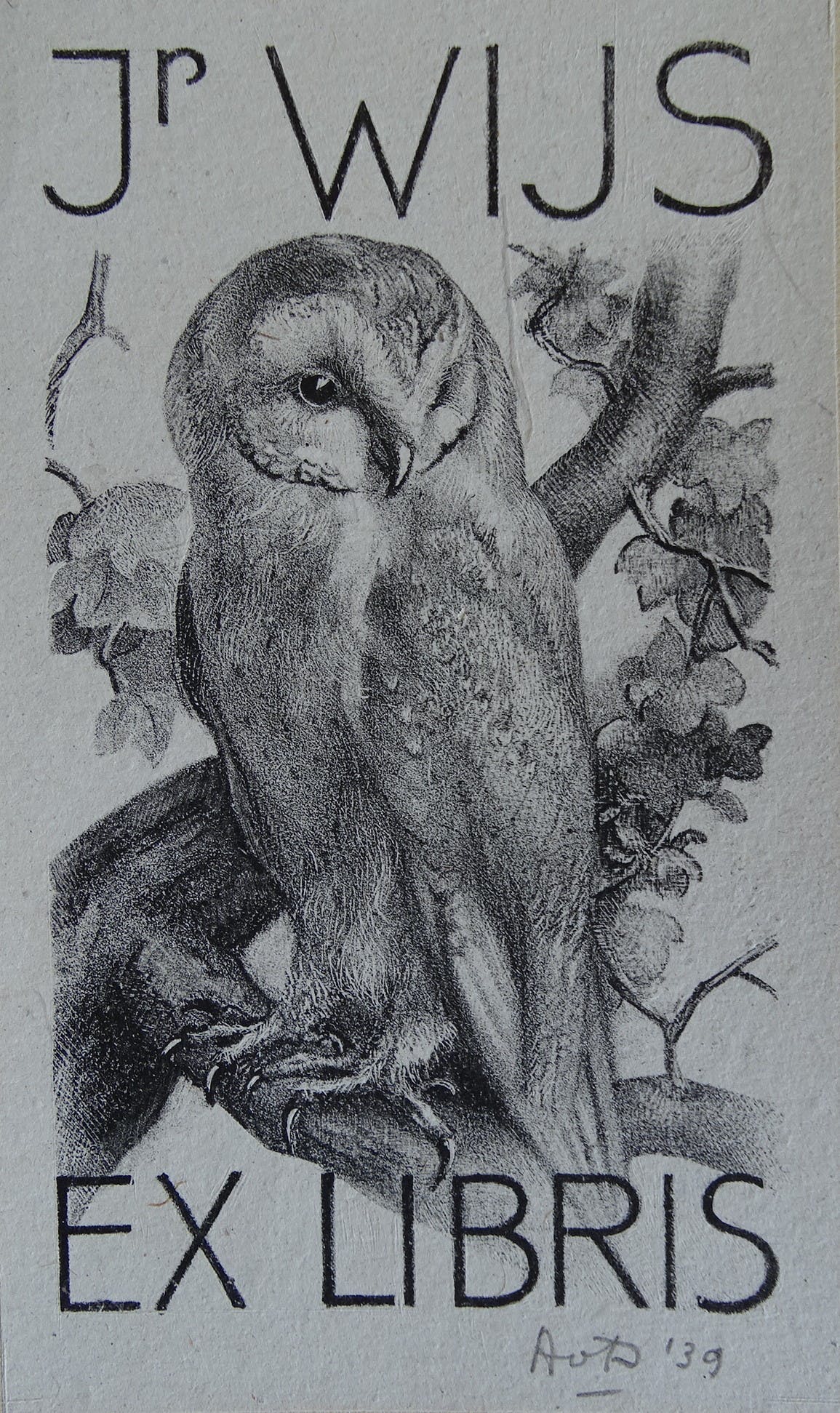Aart van Dobbenburgh - Uil, Litho kopen? Bied vanaf 1!