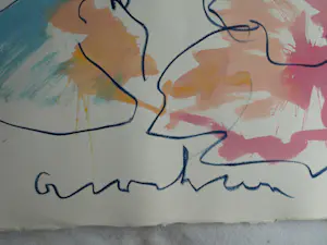 Anton Heyboer - Acryl en pastel , 2 Vrouwen & het Dier – 107 x 79 cm. kopen? Bied vanaf 150!