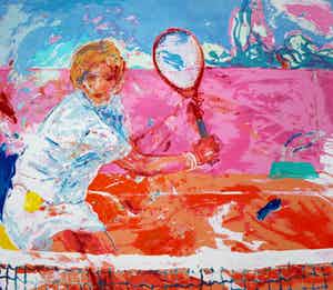 Jan van Diemen - Zeefdruk - Tennisspeelster - 1990 verkocht voor € 45!