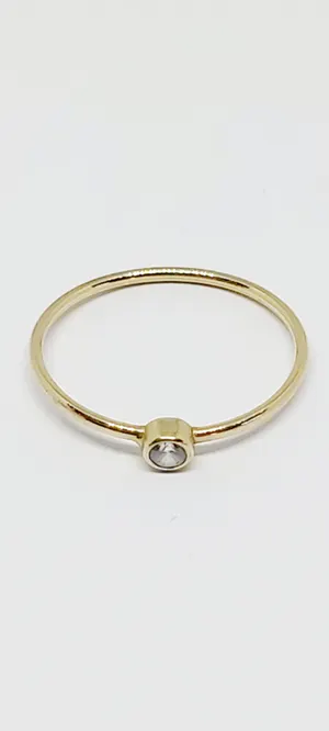 14 kt Geelgouden Ring Met Zirkonia kopen? Bied vanaf 55!
