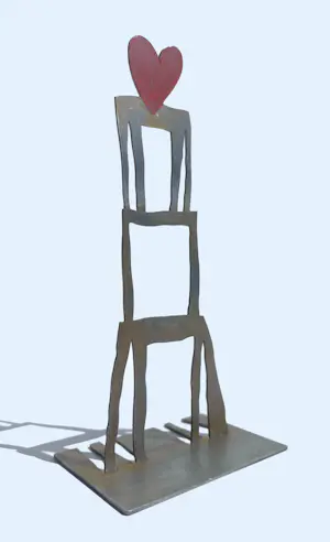 Klaas Gubbels - Liefde boven alles, handgekleurd metalen beeld (2018) kopen? Bied vanaf 295!