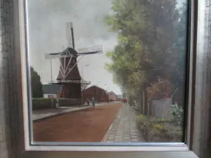 Peter Motz - Molen in de Dorpsstraat. kopen? Bied vanaf 75!
