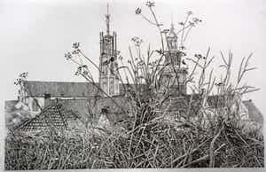 Han van Hagen - Ets: "Hulst" - 1978 verkocht voor € 75!