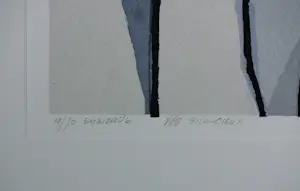 Fon Klement - Boardsnede op papier, Vase silecieux - Ingelijst kopen? Bied vanaf 90!