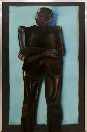 Paul Bakker - Olieverf op doek, Vrouw - Ingelijst (Zeer groot) vendu pour 49€ !