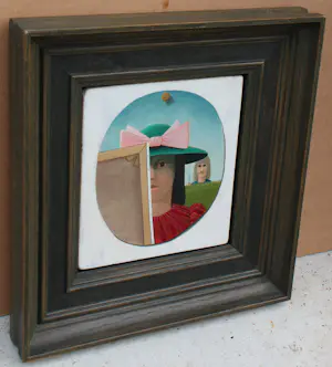 Dolf Zwerver - Olieverf op paneel: verliefde schilder - 1982 kopen? Bied vanaf 1250!