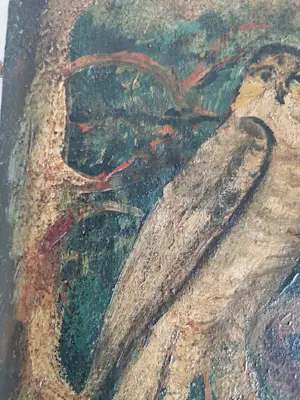 Niet of onleesbaar gesigneerd - Roofvogel bij het nest kopen? Bied vanaf 10!