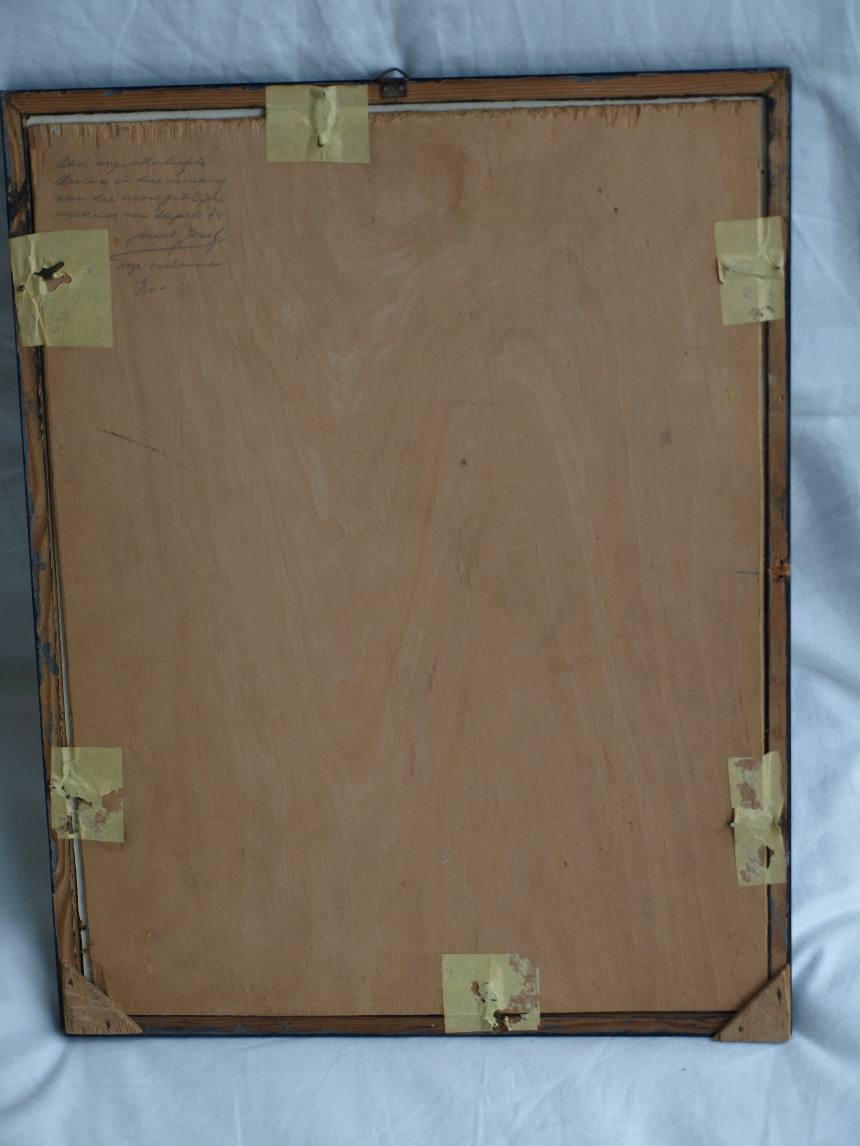 Jozef Bossaert - Kartonsnede , Kussend paar – ingelijst – 1974 kopen? Bied vanaf 15!