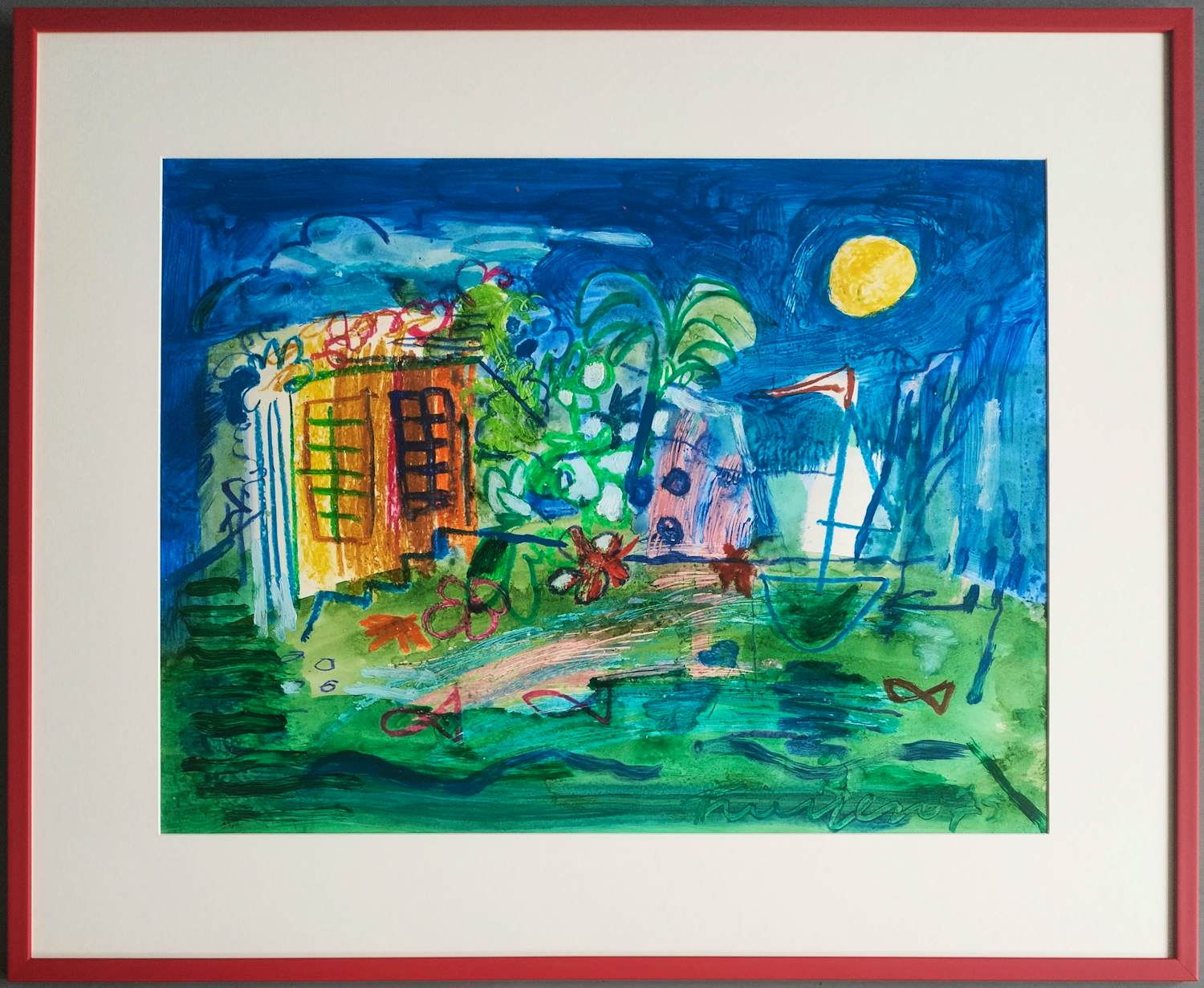 Hans Truijen - gouache –ingelijst kopen? Bied vanaf 799!