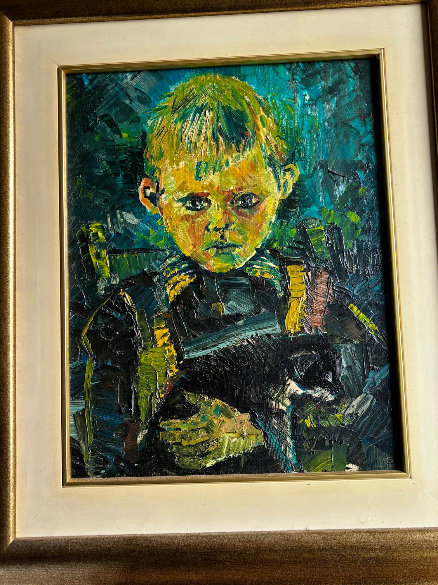 Theo Kappe - Jongenskopje met poes kopen? Bied vanaf 100!