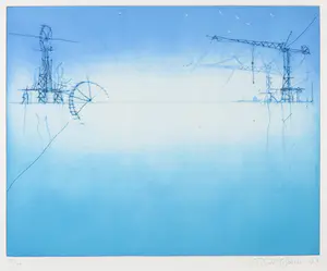 Ronald Tolman - Kleurenets, Horizon, machine - Ingelijst kopen? Bied vanaf 80!