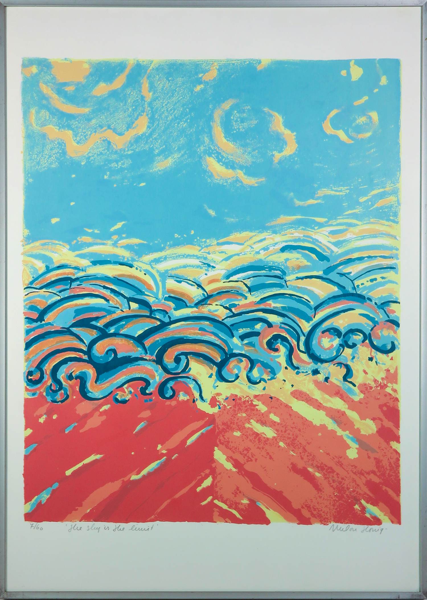 Milou Honig - Zeefdruk op papier, The sky is the limit - Ingelijst kopen? Bied vanaf 40!