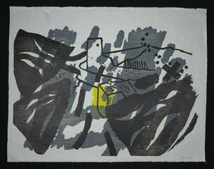 Jef Diederen - Houtsnede op Japans papier, Het lot van Murs kopen? Bied vanaf 1!