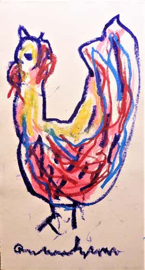 Anton Heyboer - De oervogel . verkocht voor € 250!