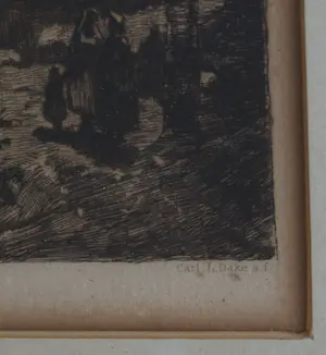 C.L. Dake - Ets naar een schilderij van Jean-Baptiste Corot, Landschap – ingelijst - ca 1890 kopen? Bied vanaf 25!