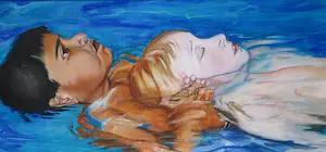 Ingrid Berger - Acrylverf op doek, Golden kids II - Ingelijst (Groot) kopen? Bied vanaf 1!