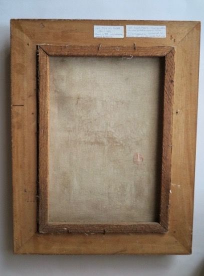 Leo Klein-Von Diepold - Straatje met Trafgevelhuis Delft - naar Johannes Vermeer - Fraaie antieke lijst kopen? Bied vanaf 1!