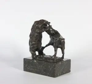 John Verhagen - Bronzen beeld, Bull and Bear (Effectenbeurs) kopen? Bied vanaf 200!