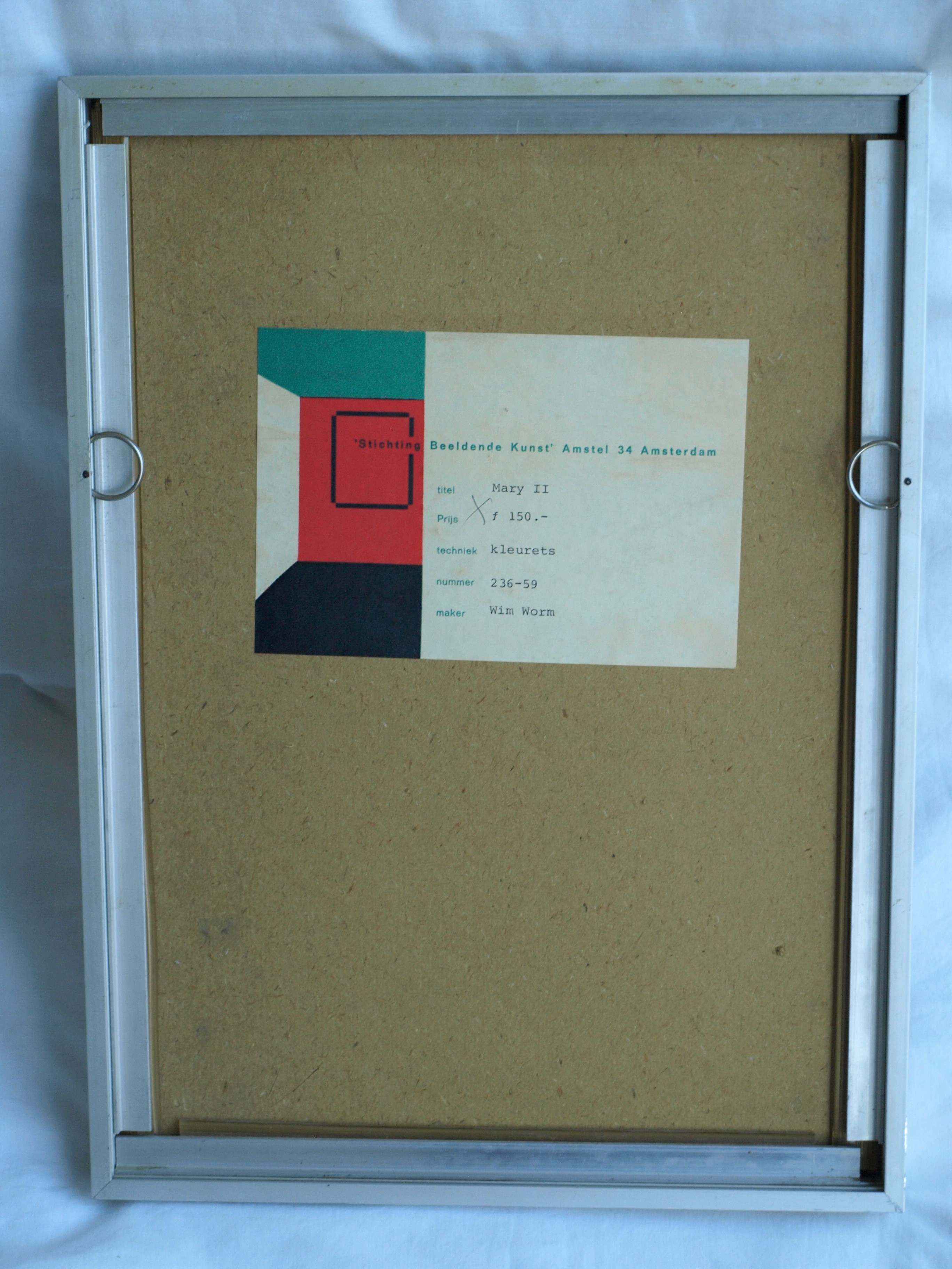 Wim Worm - Ets , Mary II, Aan tafel – gesigneerd en ingelijst – 1971  kopen? Bied vanaf 25!