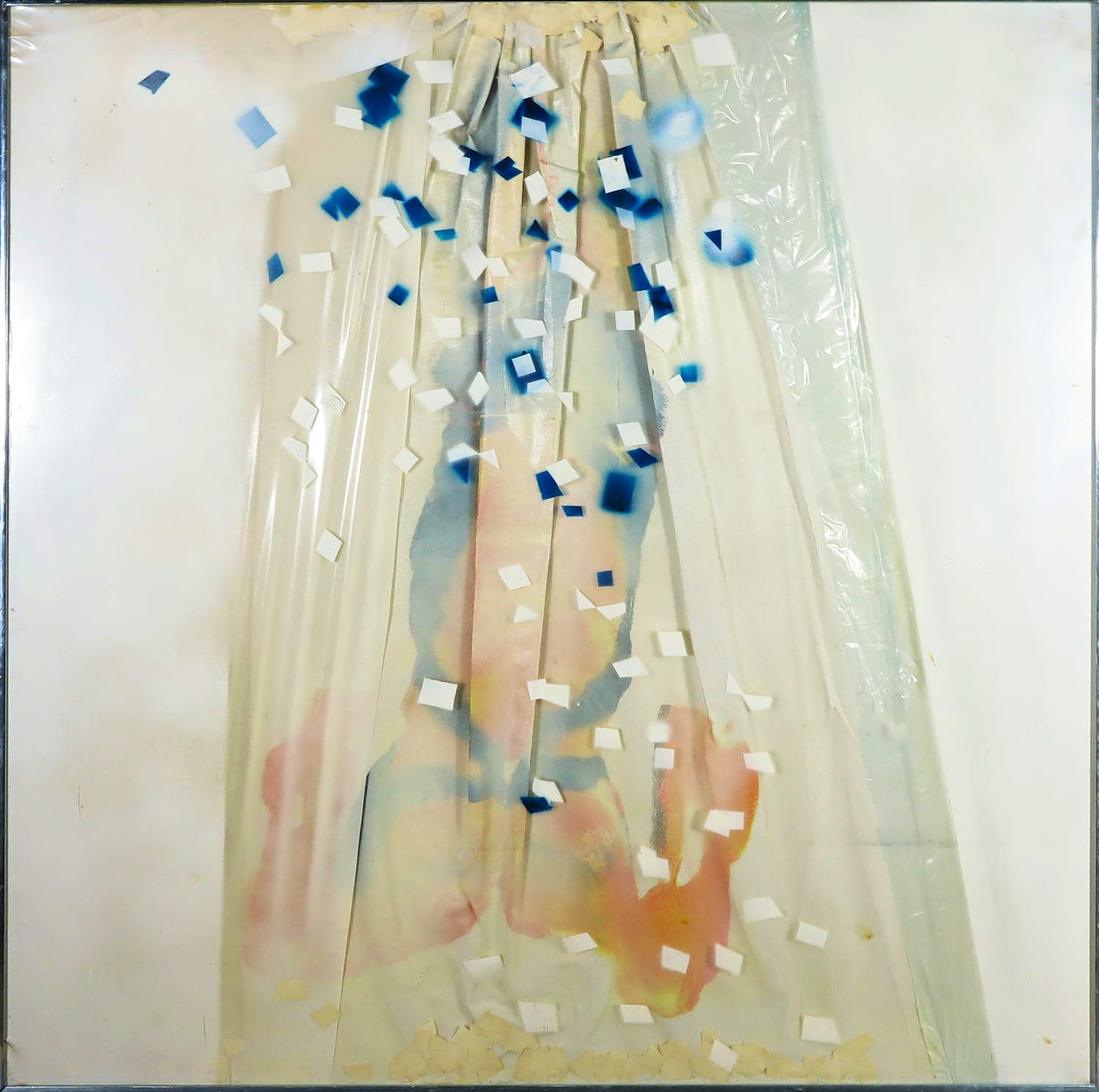 Paul Bakker - Collage op doek, Zonder titel - Ingelijst (Groot) kopen? Bied vanaf 1!