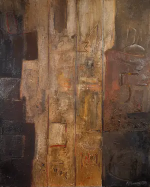 Andrzej j. Piwarski - Olieverf op doek, Spuren VIII - Ingelijst (Groot) kopen? Bied vanaf 1!