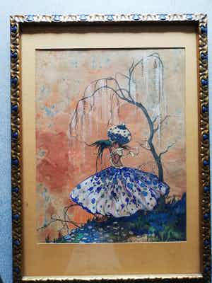 Georges Drains - Gouache verkocht voor € 575!