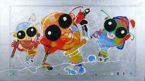 Ad Verstijnen - Gemengde techniek op Doek, Golftalent (Groot) verkocht voor € 250!