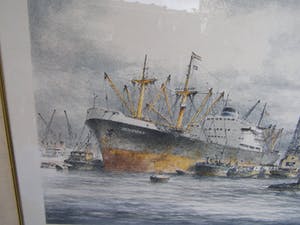 Marius de Jongere - Bedrijvigheid in de haven . kopen? Bied vanaf 60!