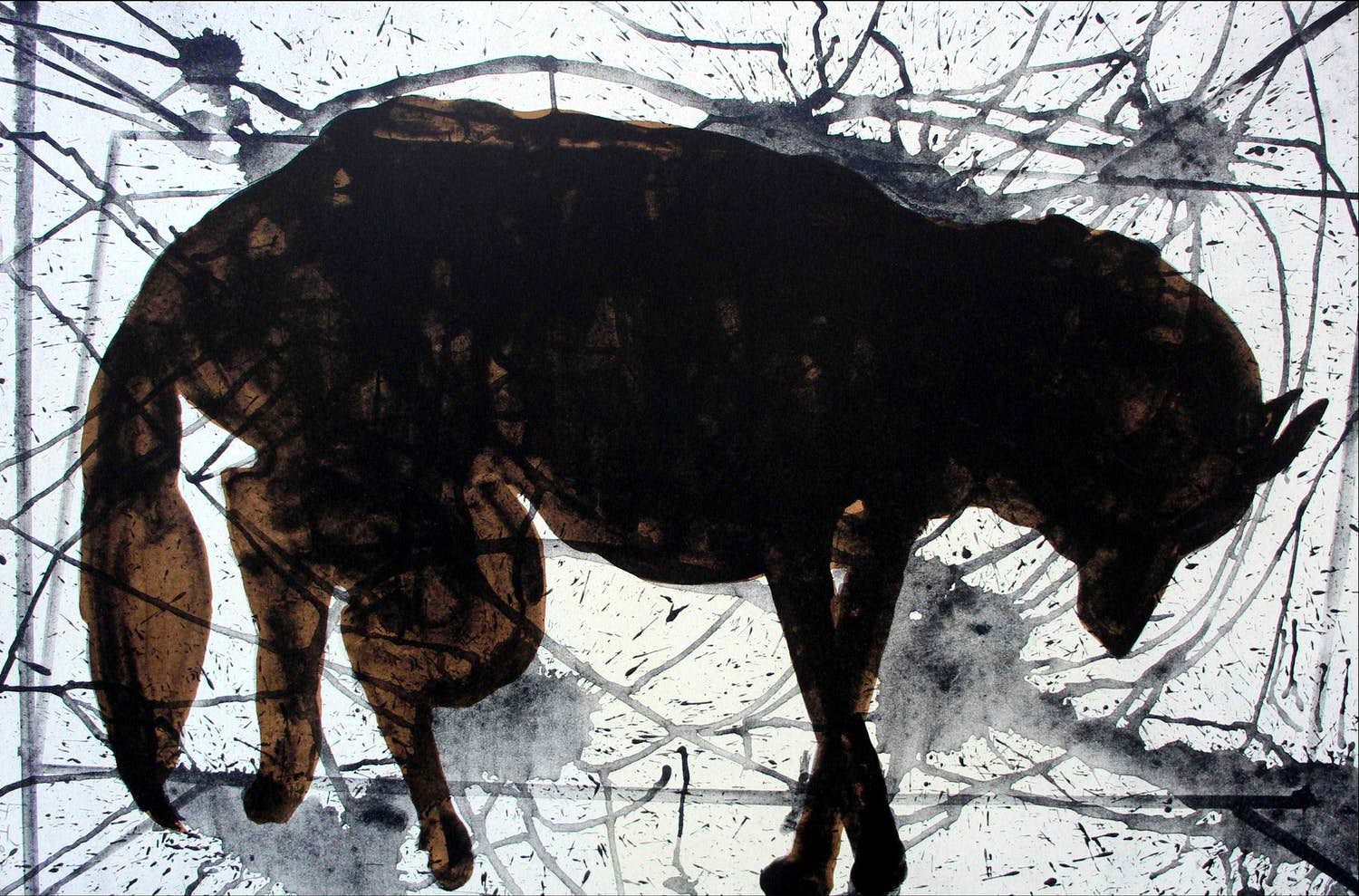 Toon Teeken - Litho: "Silence Speak" - 1997 verkocht voor € 50!