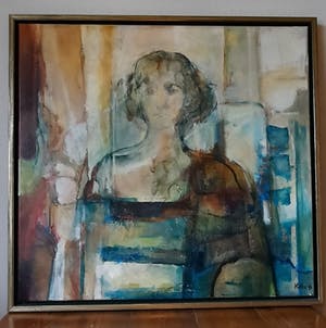 Kathe Ruyssenaars - 2 dames op canvas kopen? Bied vanaf 950!