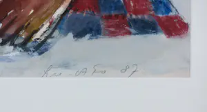 John Lie a Fo - Gouache op papier, De bezwering - Ingelijst kopen? Bied vanaf 150!