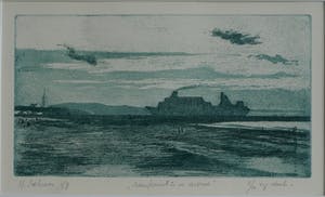 Huub Scheres - Ets , Aankomst in de avond – gesigneerd & ingelijst – 1979 – nr 2 van 10 kopen? Bied vanaf 10!