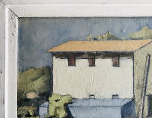 Hans Olsthoorn - Huis in berglandschap (olieverf op paneel) kopen? Bied vanaf 123!