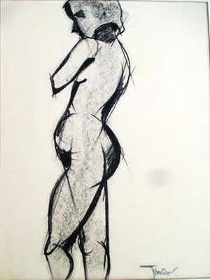 Henri Titselaar - Henri Titselaar: Tekening, Naakt verkocht voor € 60!