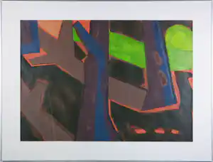 Xandra Donders - Acryl op board - Dansende bomen - Ingelijst (Groot) vendu pour 100€ !