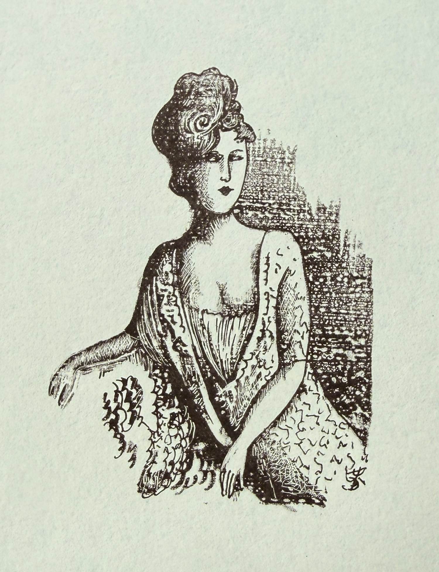 August Wilhelm Dressler - Frau mit Beehive, Lithographie 1967 kopen? Bied vanaf 50!