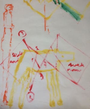 Anton Heyboer - Acrylverf op papier. Titel,"Eerste vrouw, Tweede vrouw". kopen? Bied vanaf 130!