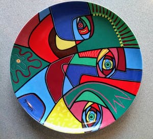 Marianne Naerebout - KERAMIEK SCHAAL ,,HAPPY SPIRIT,, kopen? Bied vanaf 25!