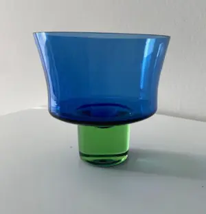 Bo Borgstrom - Prachtige Scandinavische glazen vaas / schaal in blauw en groen / Aseda Sweden. kaufen? Bieten Sie von 49!