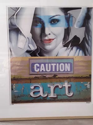 Jan Bollaert - Lambdaprint,Caution Art,ingelijst kopen? Bied vanaf 35!