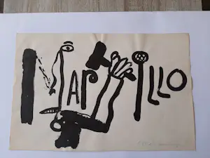 Anton Martineau - Penseel met inkt, Zonder titel. kopen? Bied vanaf 35!