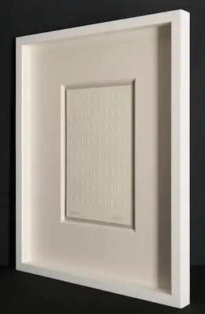 Günther Uecker - Vorzugsausgabe Prägedruck - signiert & datiert - 1970 - hochwertig gerahmt kopen? Bied vanaf 2890!