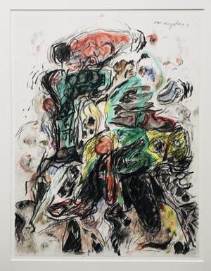 Ad Snijders - gemengde techniek op papier - ingelijst - 1985 kopen? Bied vanaf 395!