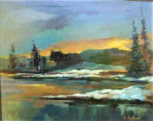 Janus Kluijtmans - Winterlandschap. verkocht voor € 40!