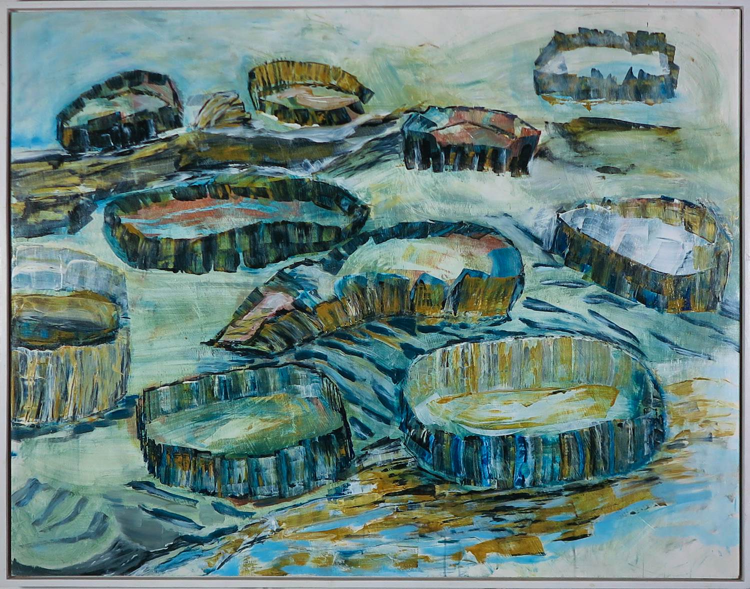 Sophie Mellema - Acryl op paneel, Zonder titel - Ingelijst (Groot) kopen? Bied vanaf 150!